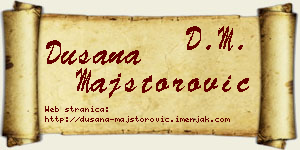 Dušana Majstorović vizit kartica